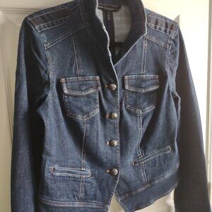 White House Black Market - WHBM denim band jacket - EUC - size 6